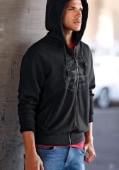 Мужская трикотажная куртка с капюшоном, Converse Мужская трикотажная куртка с капюшоном, Converse