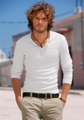 Мужская футболка с длинными рукавами, EDC Мужская футболка с длинными рукавами, EDC