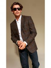 Пиджак мужской в клетку, Sandro Pozzi Пиджак мужской в клетку, Sandro Pozzi