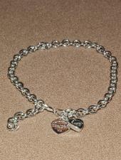 Колье из крупных звеньев с подвесками