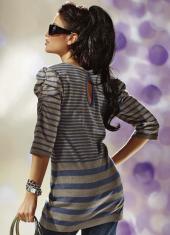 Пуловер женский удлинённый с рукавами 3/4 Пуловер женский удлинённый с рукавами 3/4