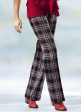 Брюки женские клетчатые с поясом