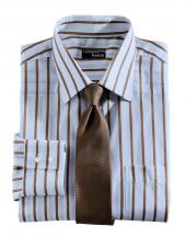 Рубашка мужская в полоску + галстук, Sandro Pozzi