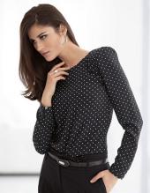 Блузка женская шелковая в горошек, Madeleine Блузка женская шелковая в горошек, Madeleine