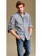 Рубашка мужская с длинными рукавами в полоску, Arqueonautas Рубашка мужская с длинными рукавами в полоску, Arqueonautas