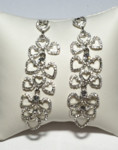 Серьги подвески со стразами Серьги подвески со стразами