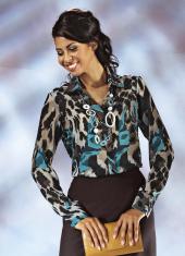 Блузка женская прозрачная с необычным рисунком Блузка женская прозрачная с необычным рисунком