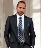 Галстук мужской шелковый в полоску, YM