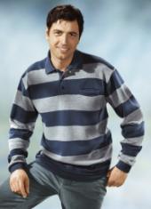 Кофта-поло мужская в полоску