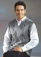 Жилет мужской с контрастным рисунком Жилет мужской с контрастным рисунком