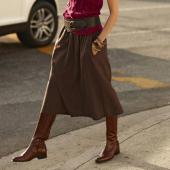 Юбка-миди женская на широком поясе, 3Suisses со склада в Москве