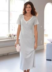 Ночная рубашка женская с кружевной отделкой, Elegance