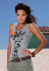 Топ женский с принтом и аппликацией, AJC Топ женский с принтом и аппликацией, AJC