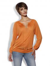 Пуловер женский с вырезом на шнурке, Strensse Blue