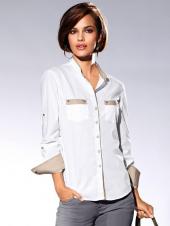 Блузка женская с воротником-стойкой, STRENESSE BLUE