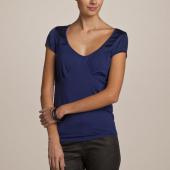 Футболка женская с V-образным вырезом горловины, 3Suisses 