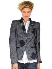 Блейзер женский с контрастной вышивкой, Alba Moda  Блейзер женский с контрастной вышивкой, Alba Moda