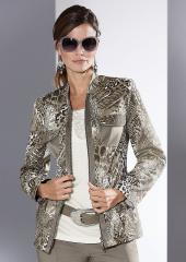 Блейзер женский с леопардовым принтом, ALESSA W. COLLECTION