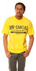 Футболка мужская с короткими рукавами (цвета: Желтый, Антрацитовый), Man's World Casual
