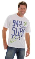 Футболка мужская с принтом «Surf» (цвета: Белый, Зеленый), Man's World Casual