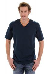 Футболка мужская с V-образным вырезом (цвета: Желтый, Бирюзовый, Морской), Man's World Casual