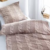 Комплект постельного белья (подушка + пододеяльник) с принтом «вязка косами», Wohntraum Collection со склада в Москве Комплект постельного белья (подушка + пододеяльник) с принтом «вязка косами», Wohntraum Collection со склада в Москве